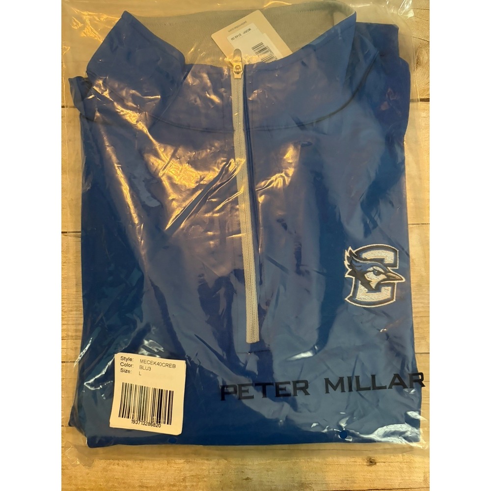 Peter Millar Quarter Zip, Perth, Creighton Bluejay Large